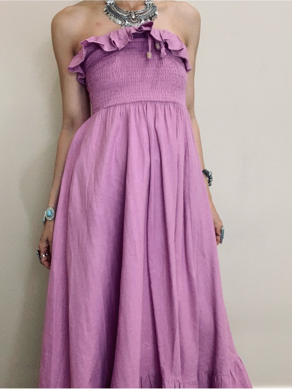 Brand new free people linen maxi dress size M - Picture 8 of 11